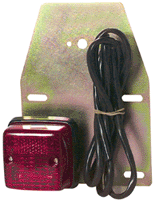 Bike rack number plate light